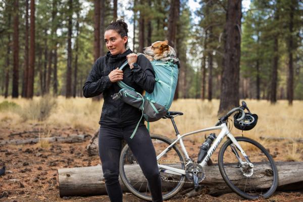 Ruffwear Hitch Hiker Dog Backpack Carrier River Rock Green Gr. XS